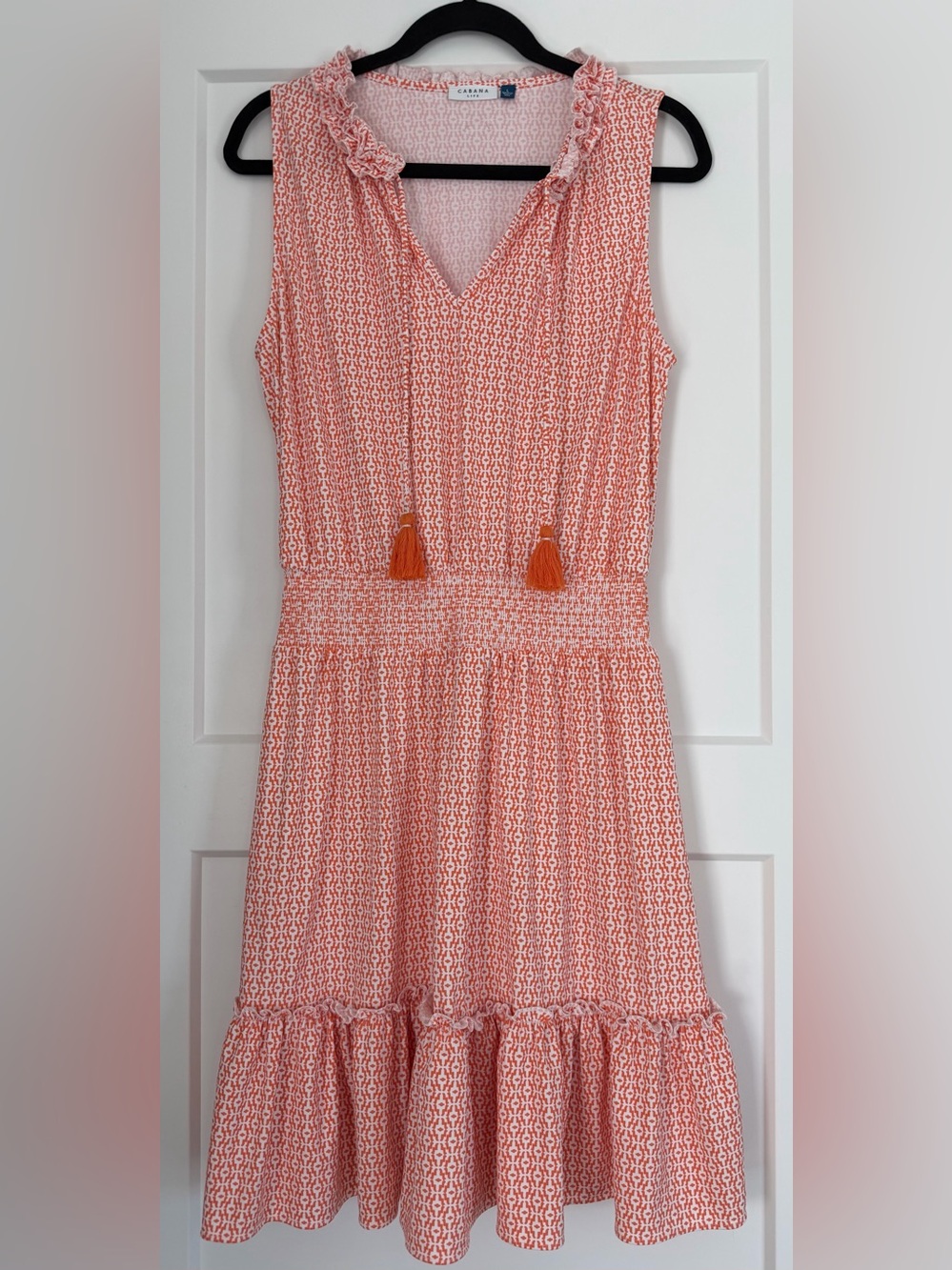 EUC Cabana Life Algarve Smocked Waist Sleeveless Dress UPF50+ Sun Protect, Large